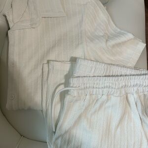 Men’s White Two-Piece Loungewear Set